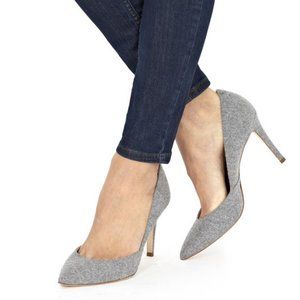 Loeffler Randall 8 Grey Pari Melton Wool Pump Heel